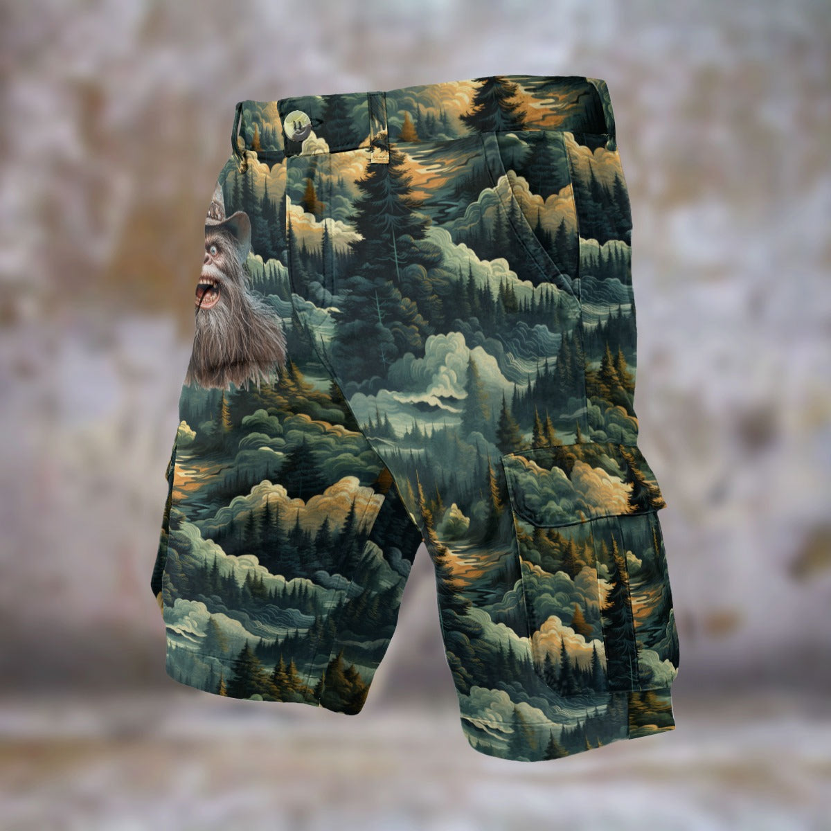 10 Bigfoot, Sasquatch Men’s Cargo Shorts