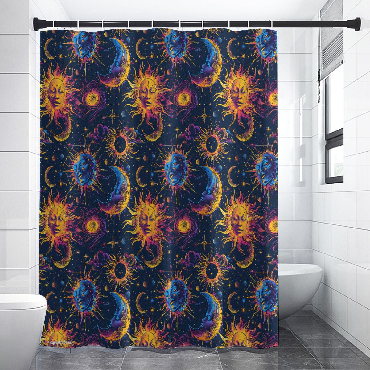Astrological Design, Polyester Shower Curtain in 4 sizes
