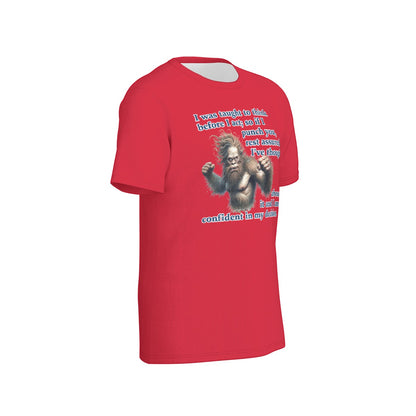 Bigfoot / Sasquatch "I was taught to think...", Unisex Short Sleeve O-Neck Cotton T Shirt