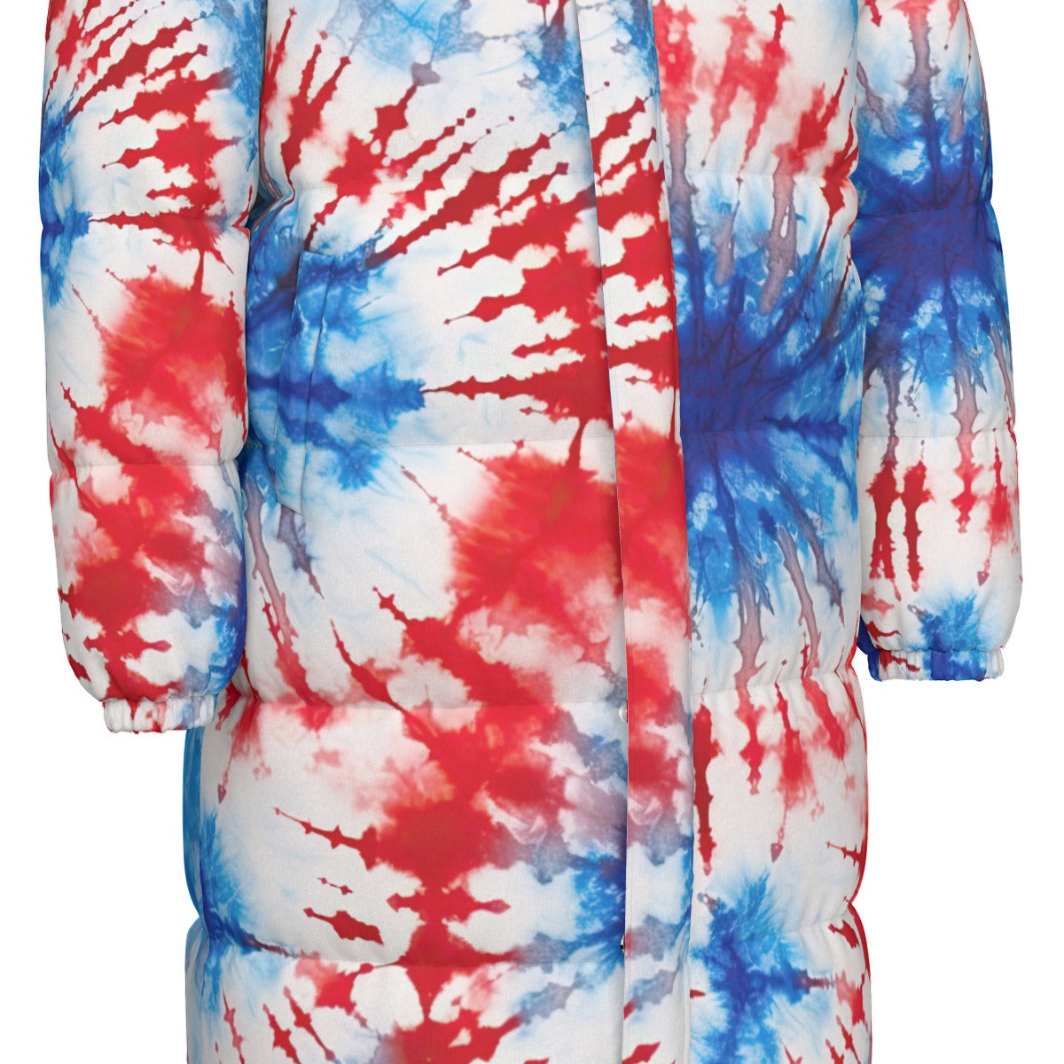 10 Tie Dye Designs, Long Down Jacket / Coat