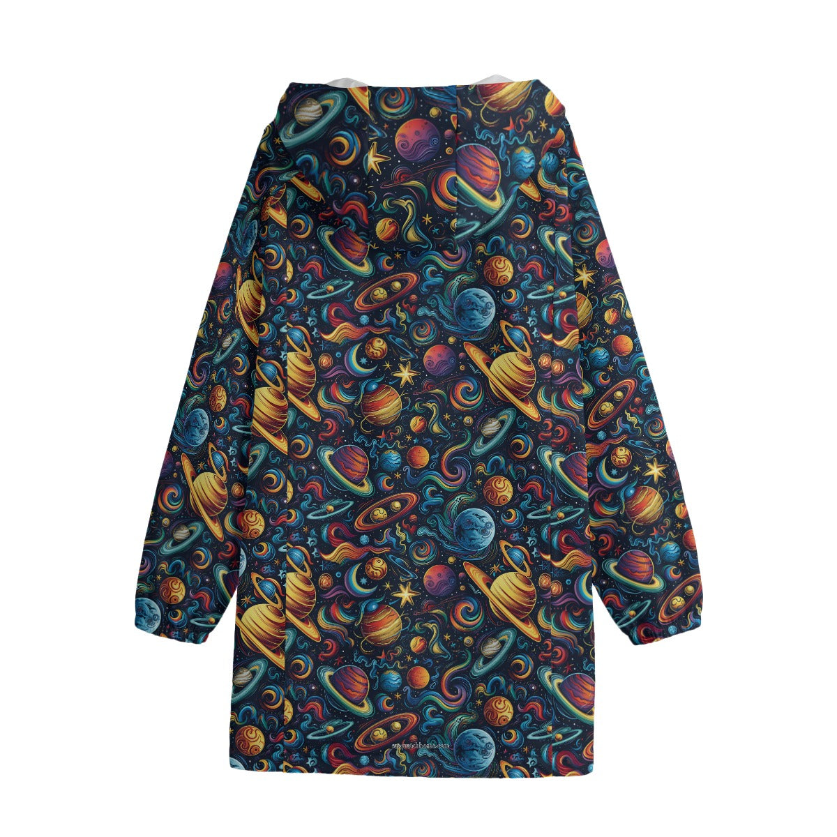 12 Galaxy, Space Designs, Adult Windbreaker Long Jacket