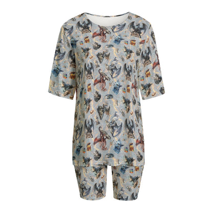 Dragon Design, Women’s 2 Piece T Shirt Set With Short Sleeve