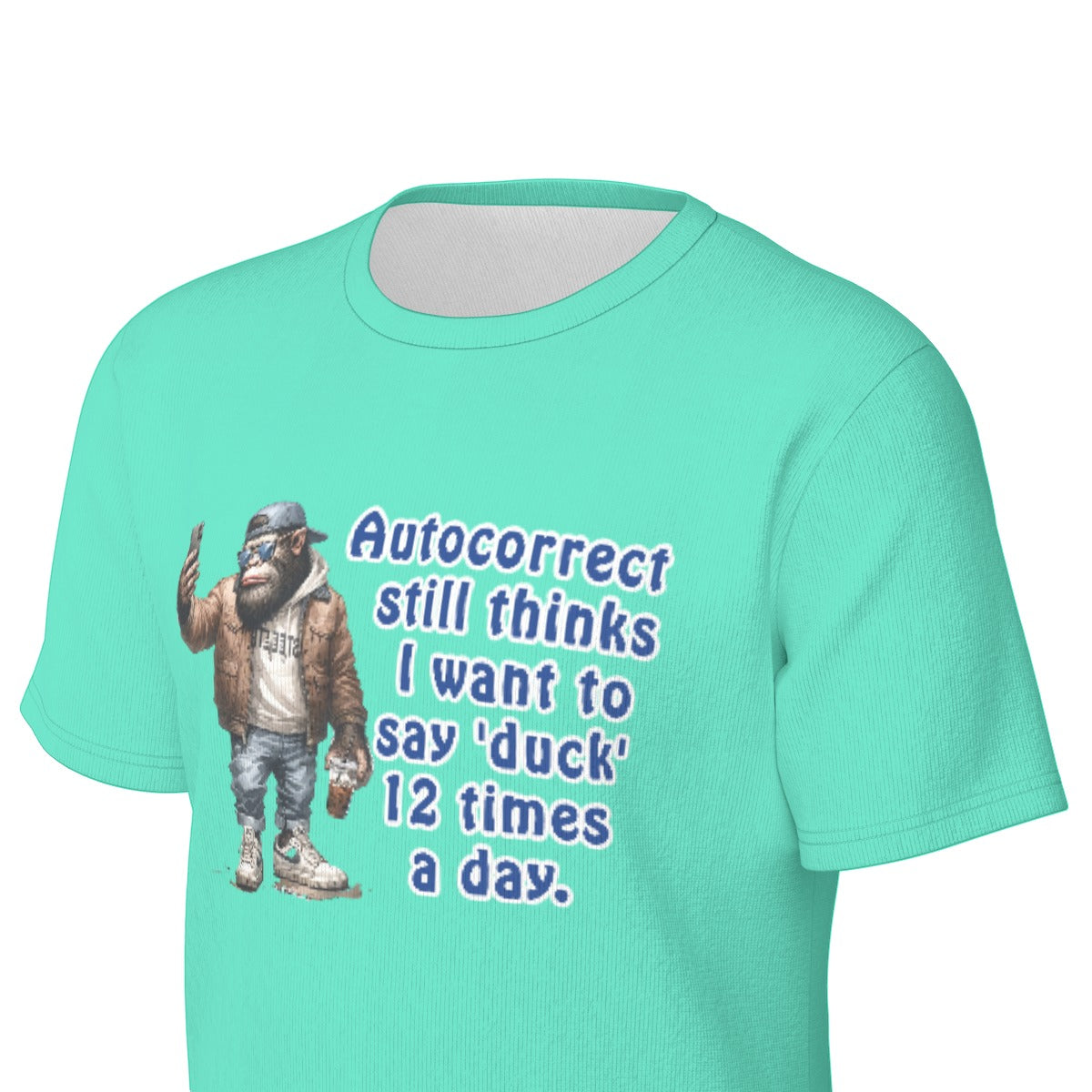 Bigfoot / Sasquatch "My autocorrect...", Unisex Short Sleeve O-Neck Cotton T Shirt