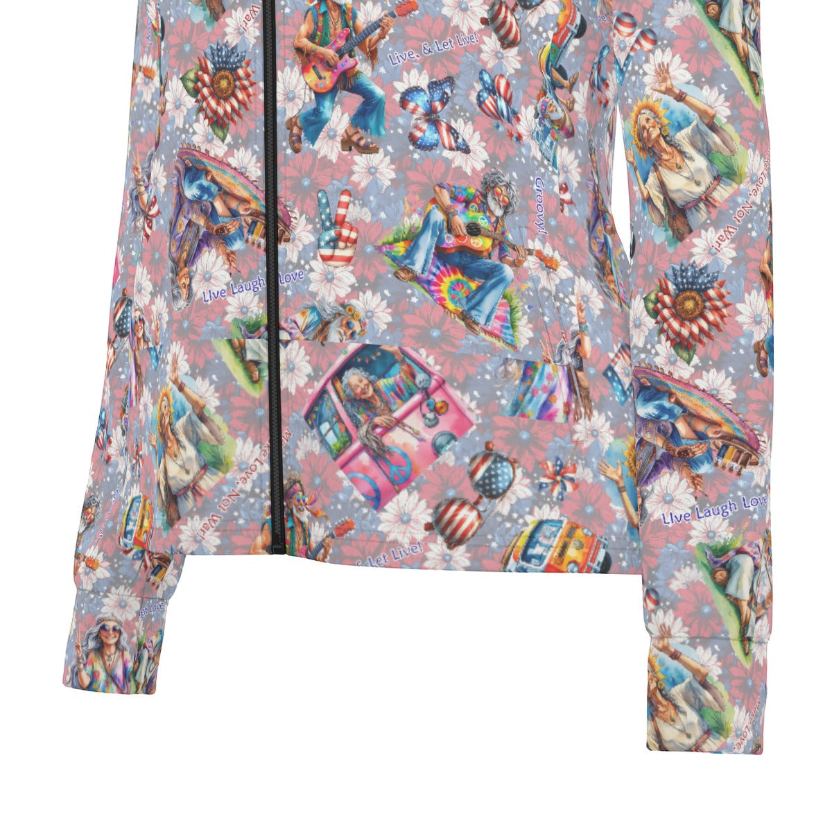 8 Patriotic Designs, Women’s Long Sleeve Thumbhole Jacket