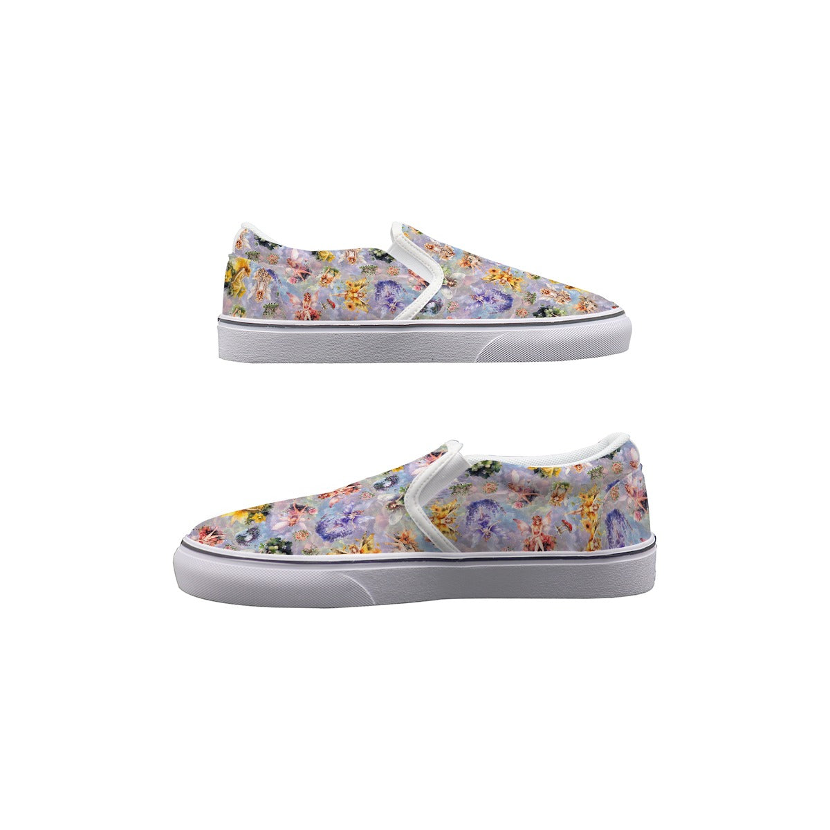 5 Fairy Designs, Kids Slip On Canvas Sneakers, Slip On Shoes, No Touch Shoes