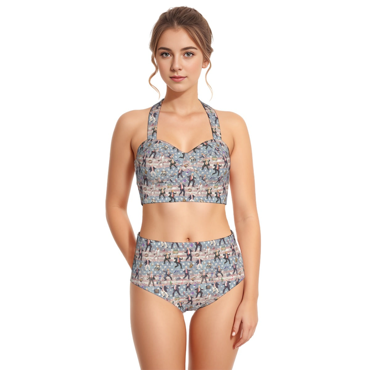 10 Donald Trump Designs Women’s Bikini Halter Swimsuit, Two Piece Set