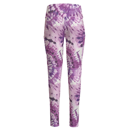 10 Tie Dye Designs, Women’s High Waist Leggings w/ Pocket