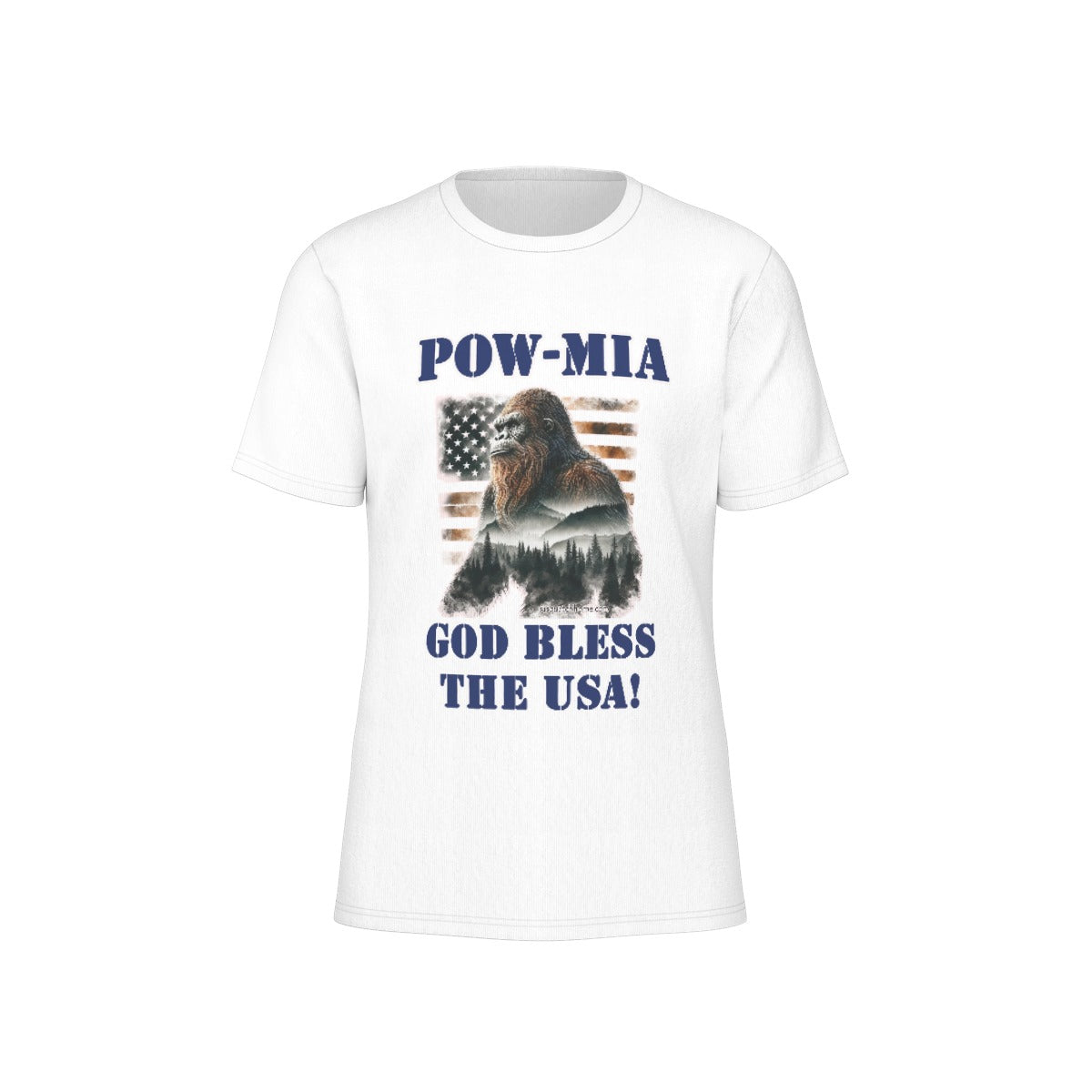 Bigfoot / Sasquatch, POW / MIA,  O Neck Cotton T Shirt