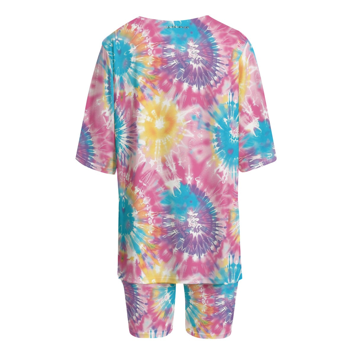 9 Tie Dye Designs, Women’s 2 Piece T Shirt Set With Short Sleeve