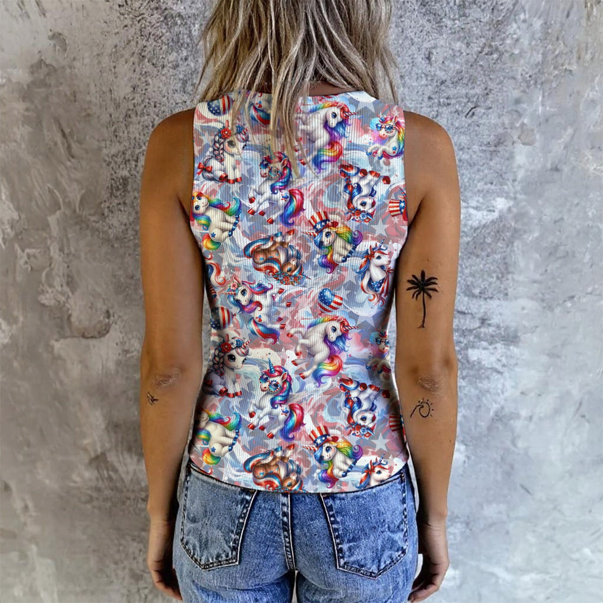 8 Patriot Designs, Womens Button Vest