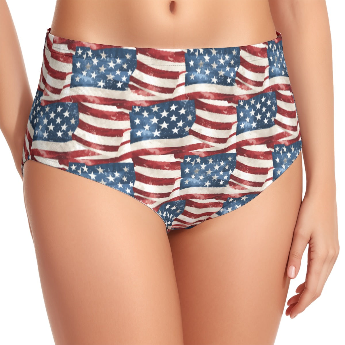 American Flag, Patriot, Women’s Bikini Halter Swimsuit, Two Piece Set