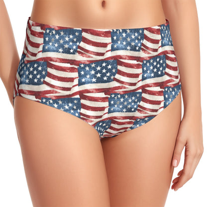 American Flag, Patriot, Women’s Bikini Halter Swimsuit, Two Piece Set