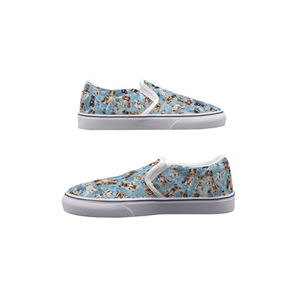 10 Animal Designs, Kids Slip On Canvas Sneakers, Slip On Shoes, No Touch Shoes
