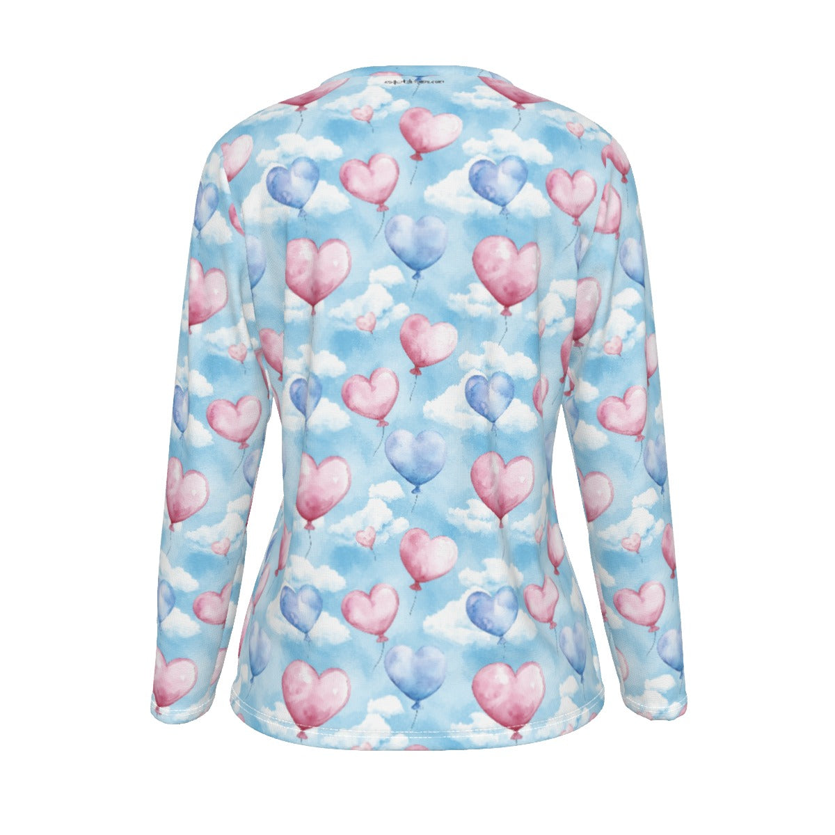 Heart Balloons & Clouds, Women’s Oversized Cotton Tee Shirt