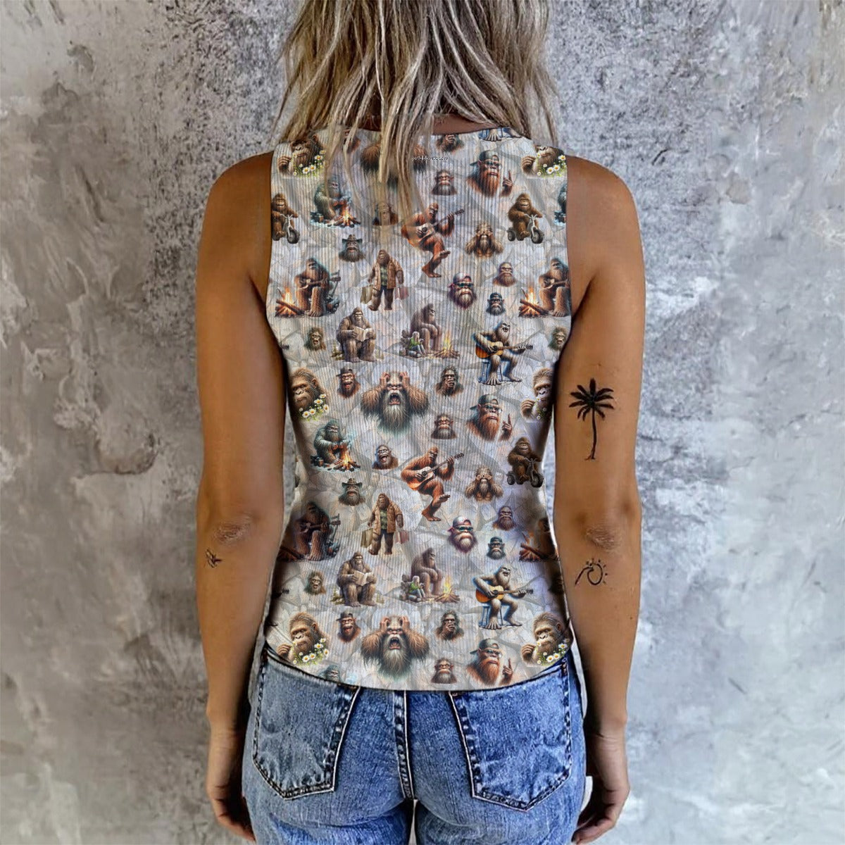 Bigfoot, Sasquatch, Women's Button Vest