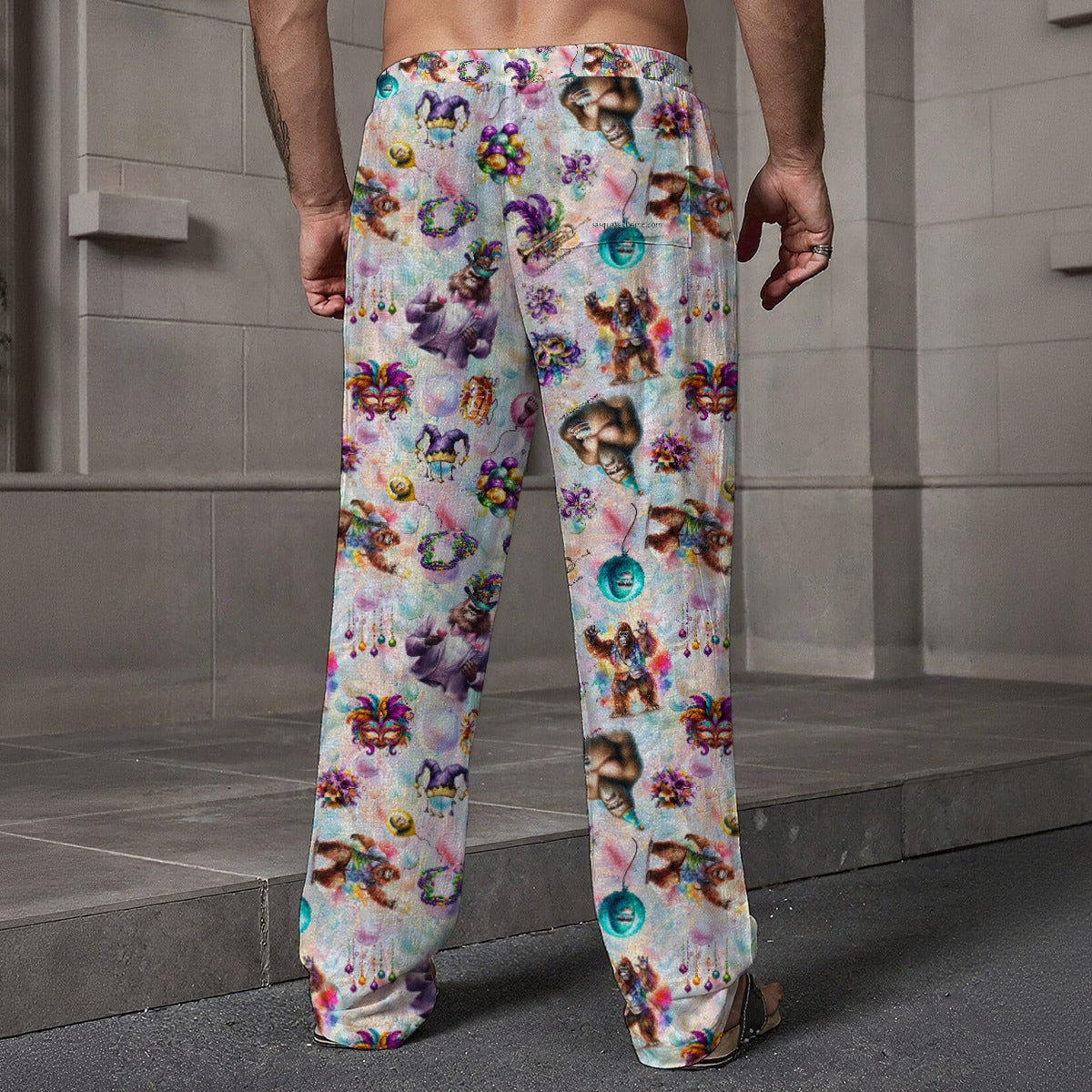 10 Bigfoot / Sasquatch Designs, Men’s Loose Casual Pants W/ Pocket