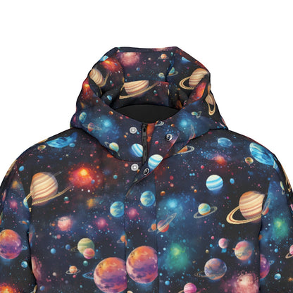 12 Galaxy / Outer Space, Long Down Jacket / Coat