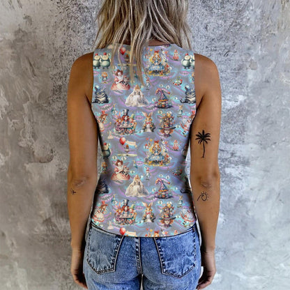 Alice In Wonderland, Woman's Button Vest