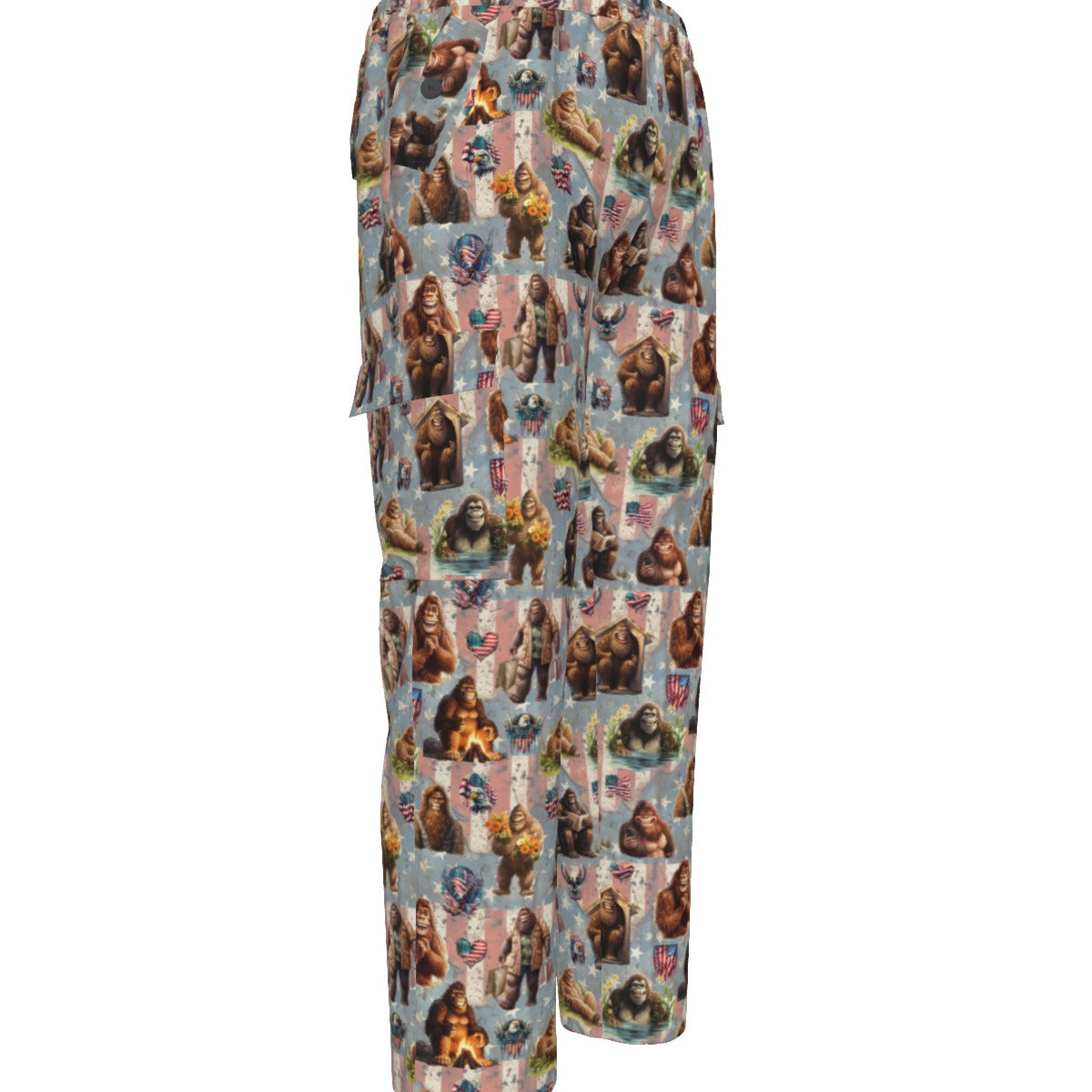 10 Bigfoot / Sasquatch Designs, Men’s Cargo Pants w/ Pockets