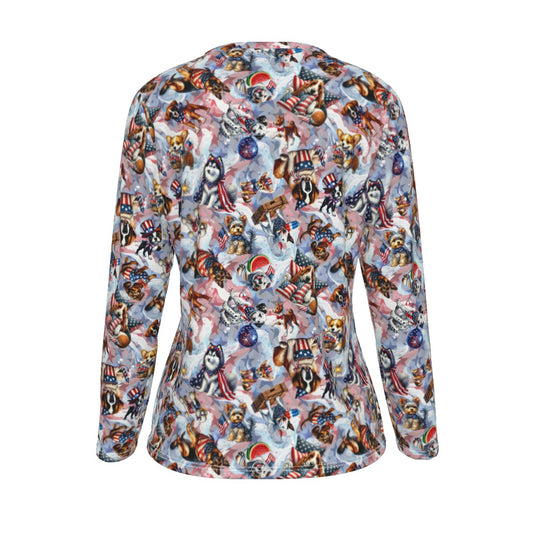 8 Patriot Designs, Women’s Oversized Cotton Tee Shirt