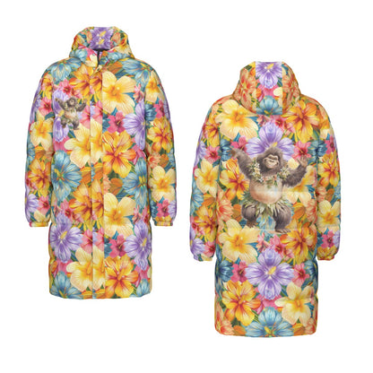 Hawaiian Bigfoot / Sasquatch Dance, Long Down Jacket / Coat