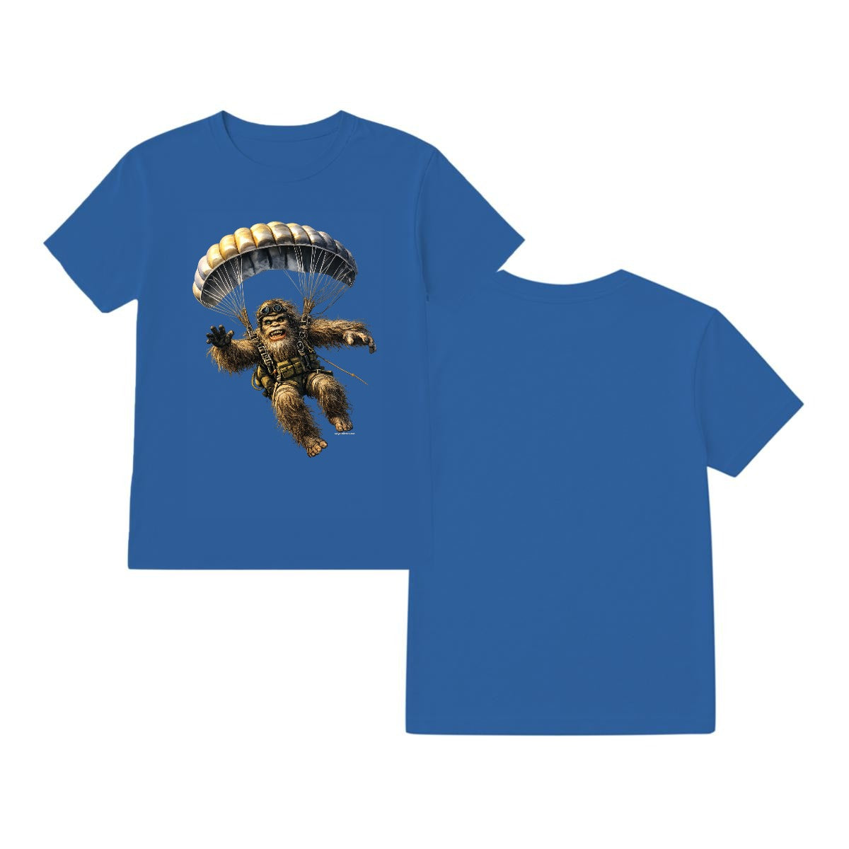 Bigfoot Sasquatch Paratrooper, Gildan 5000 T Shirt