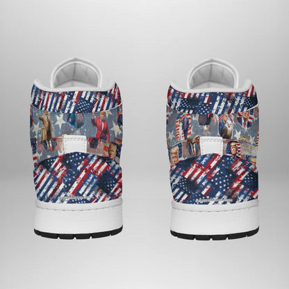 Donald TRUMP SHOES - Men's high top, lace-up, leather shoes