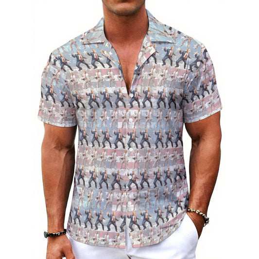 10 Donald Trump Designs, Mens Button Up Hawaiian Shirt