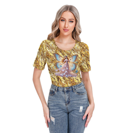 Fairy on Gold, Women’s Short Sleeve Body Suits