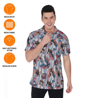 8 Patriotic Designs, Men's Polo Shirts