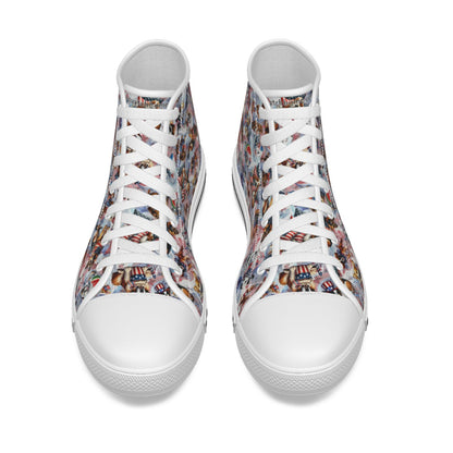 8 Patriot Designs, Kids Canvas Sneaker, Tennis Shoes, Unicorns, Dogs, Cats...