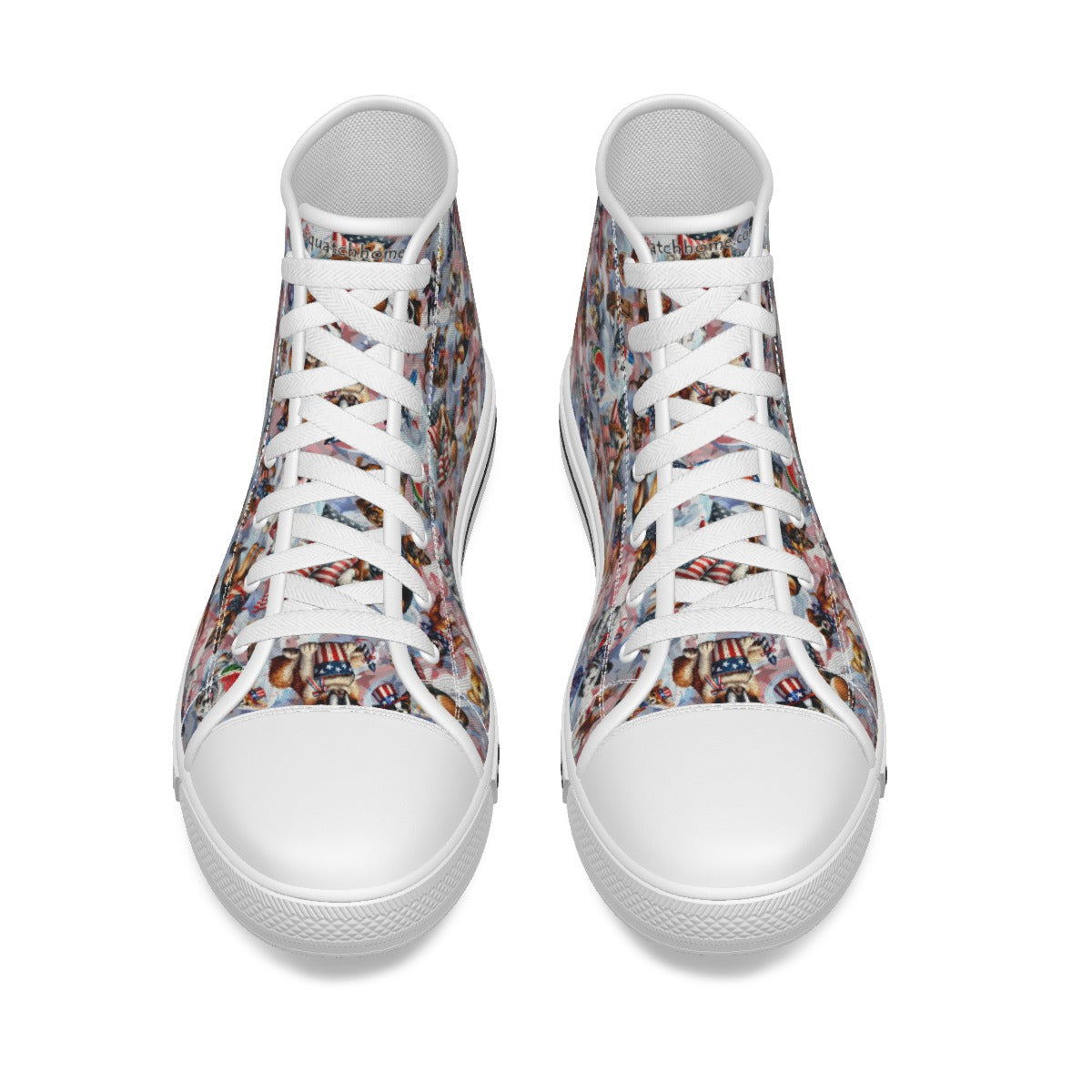 8 Patriot Designs, Kids Canvas Sneaker Shoes