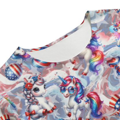 8 Patriotic Designs, Women’s 2 Piece T Shirt Set With Short Sleeve, unicorns, cats, dogs, eagles
