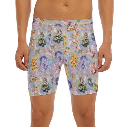 6 Fairy Designs, Men’s Long Boxer Briefs