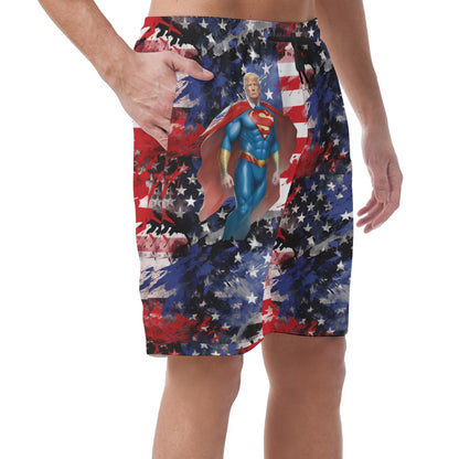 Donald Trump Superman, Men’s Lightweight Casual Shorts