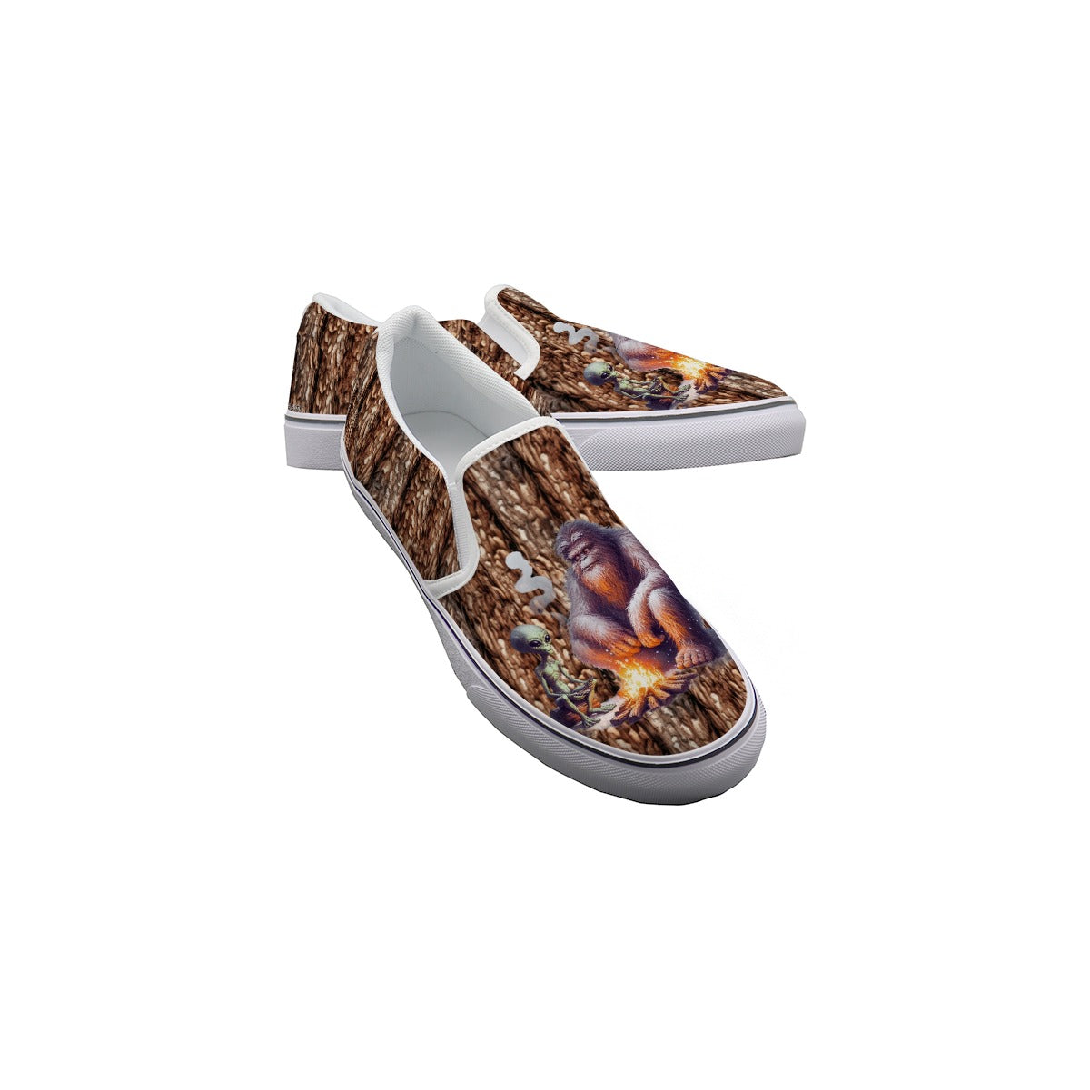 Bigfoot, Sasquatch Kids Slip On Canvas Sneakers, Slip On Shoes, No Touch Shoes