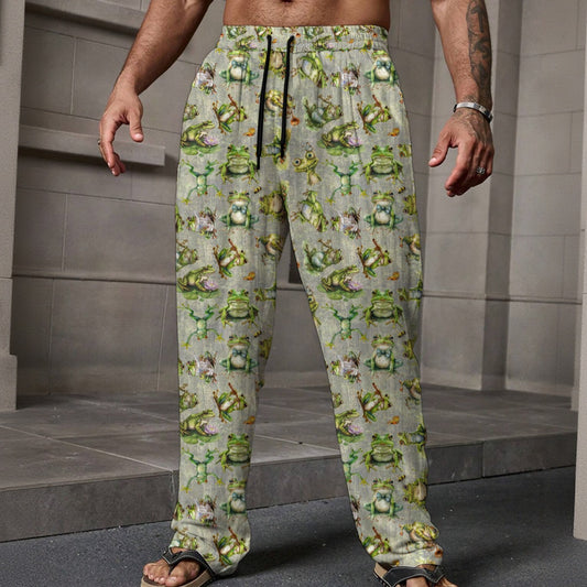 10 Animal Designs, Men’s Loose Casual Pants W/ Pocket