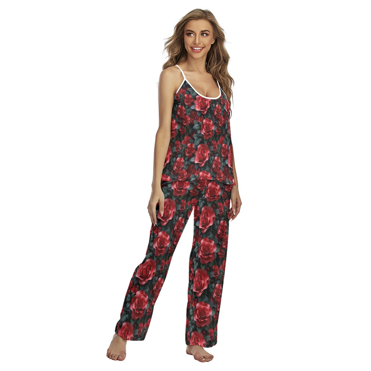 10 Beautiful Flower Designs,  Women's Cami Pajamas Set