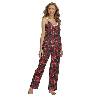 10 Beautiful Flower Designs,  Women's Cami Pajamas Set