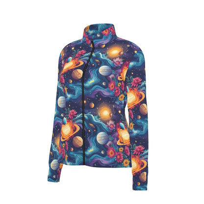 12 Galaxy / Outer Space Designs, Women’s Long Sleeve Thumbhole Jacket