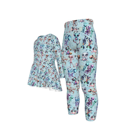 6 Alien Designs, Girl’s 2 Piece Casual Suit