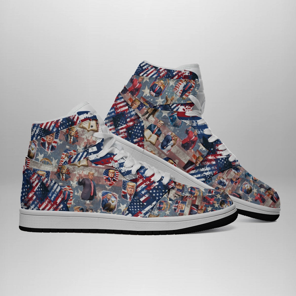 Donald TRUMP SHOES - Men's high top, lace-up, leather shoes