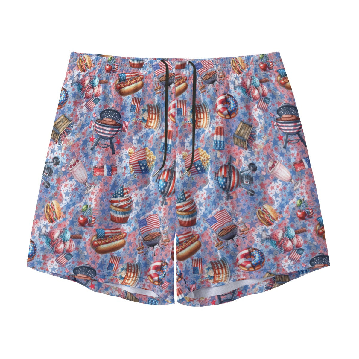 8 Patriotic Designs, Men’s Sports, Pocketed Shorts