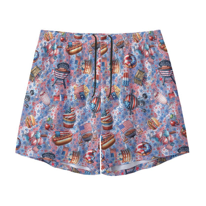 8 Patriotic Designs, Men’s Sports, Pocketed Shorts