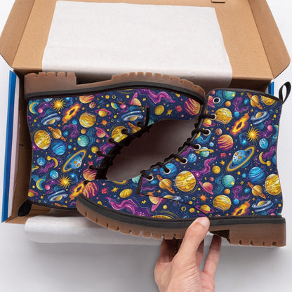 12 Galaxy / Outer Space Designs, Men’s Martin Short Boots