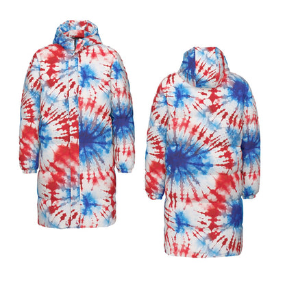 10 Tie Dye Designs, Long Down Jacket / Coat