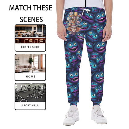 Cheshire Cat Design, Men’s Sweatpants w/ Back Pocket
