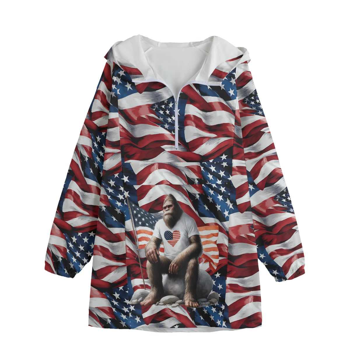 Donald Trump Superman, Adult Windbreaker Long Jacket