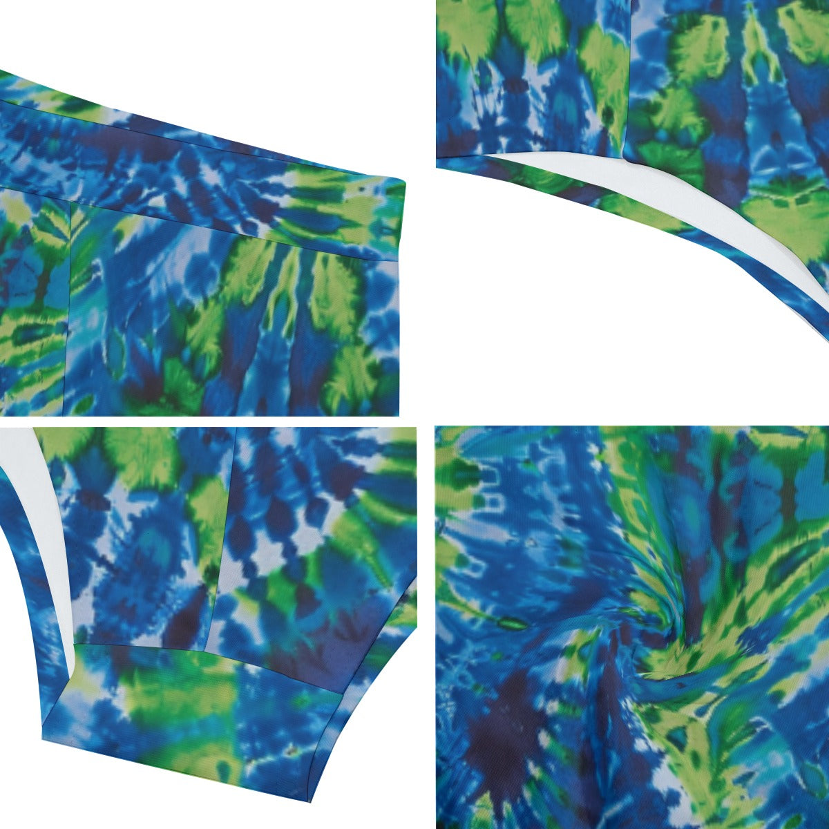 9 Tie Dye Designs Men’s Polyester Triangle, Low Rise Underwear