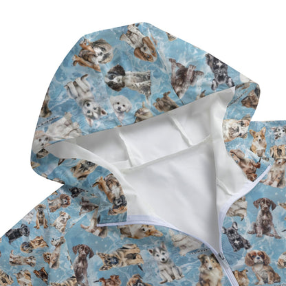 10 Animal Designs, Adult Windbreaker Long Jacket